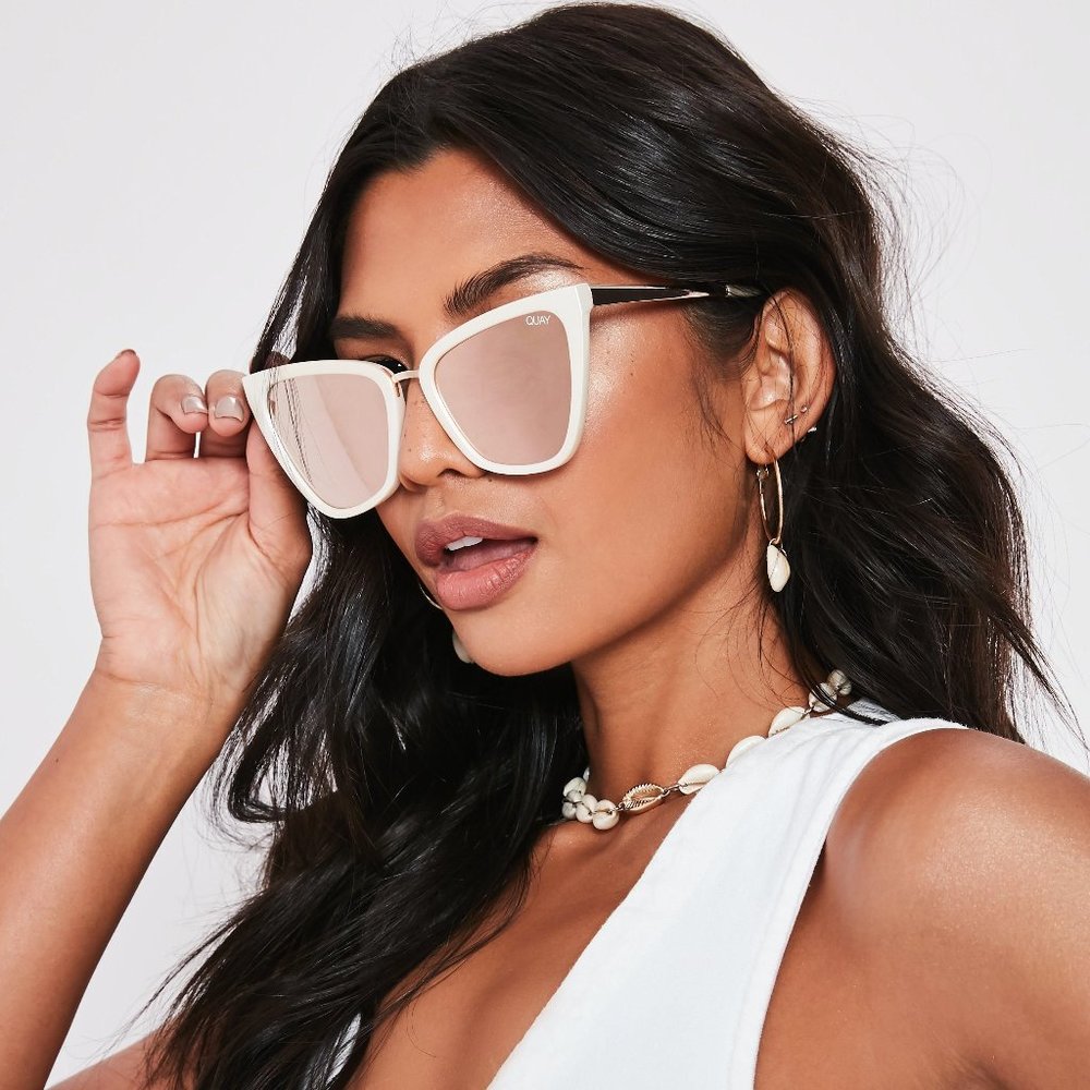 NWT Quay Australia Reina Sunglasses- Pearl/Rose